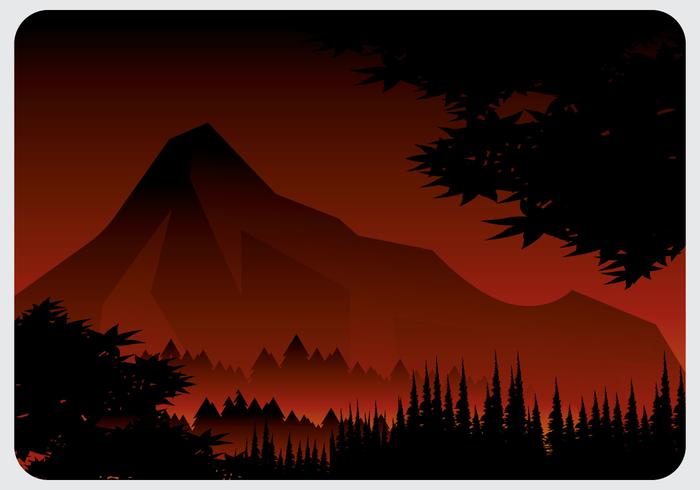 Burning Forest Vector