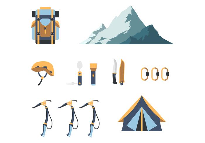 Flat Hiker Tool Vectors 