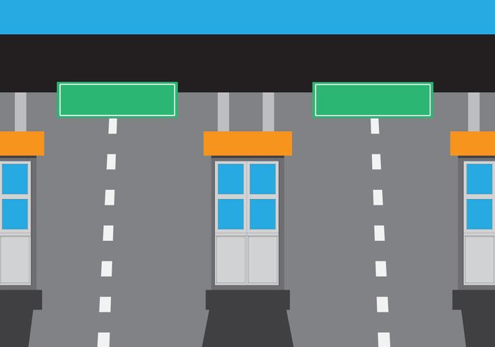Simple Toll Booth Station Vector Simple Toll Booth Station Vector