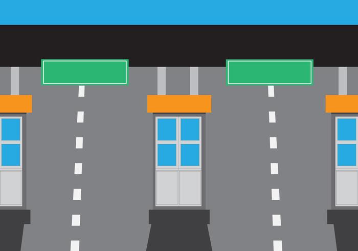 Simple Toll Booth Station Vector 