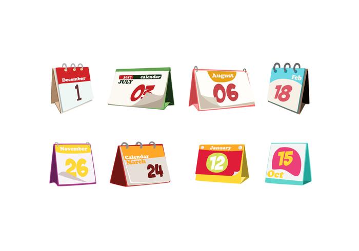 Fun Desktop Calendar Vector