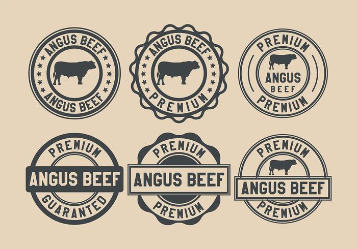 Angus Beef Stamp Vector