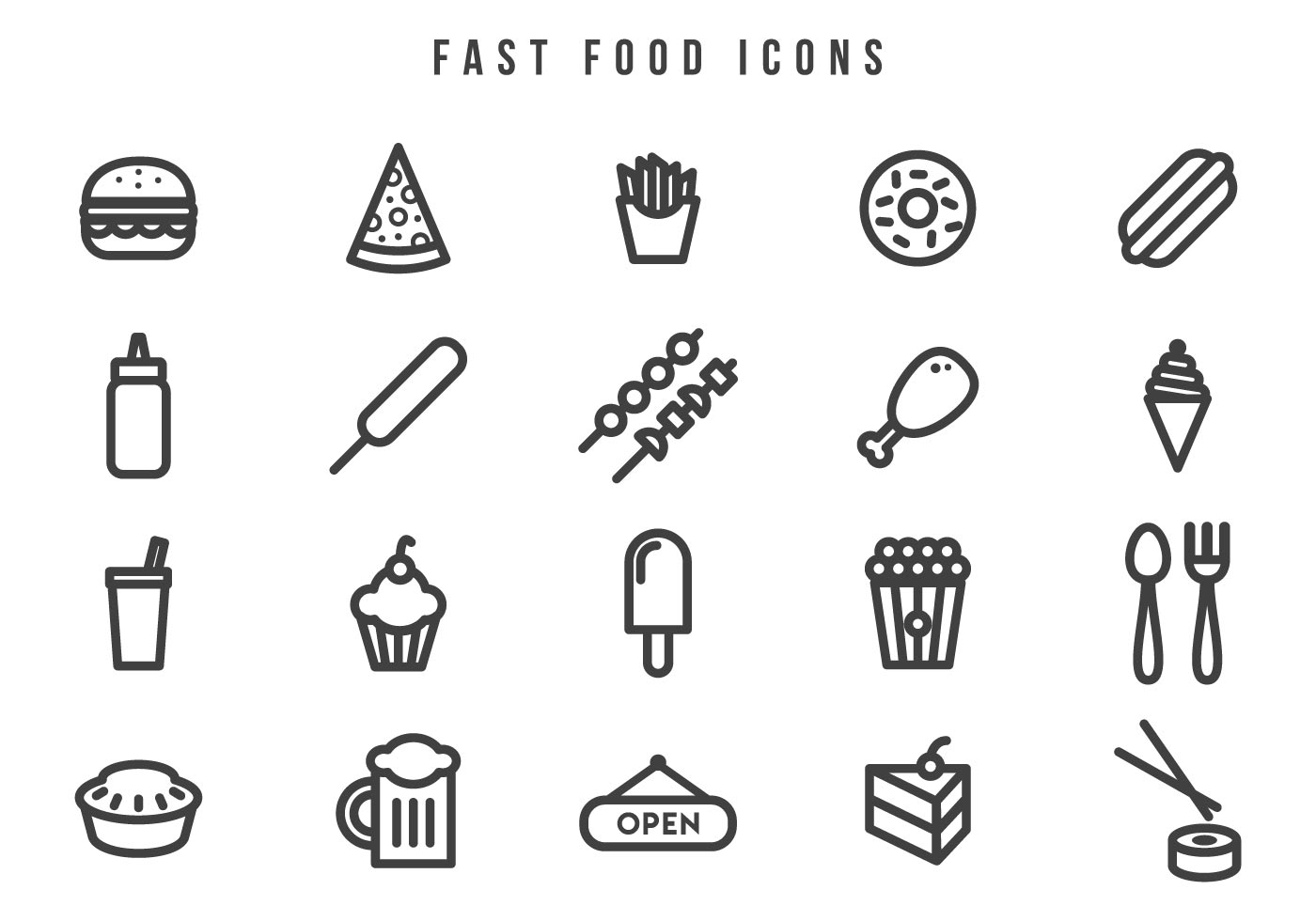 Иконки food для дизайнера svg
