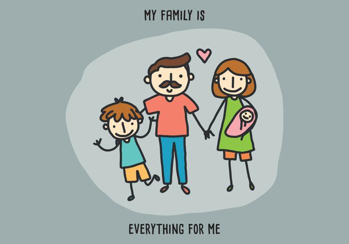 Mi familia es todo para mí vector