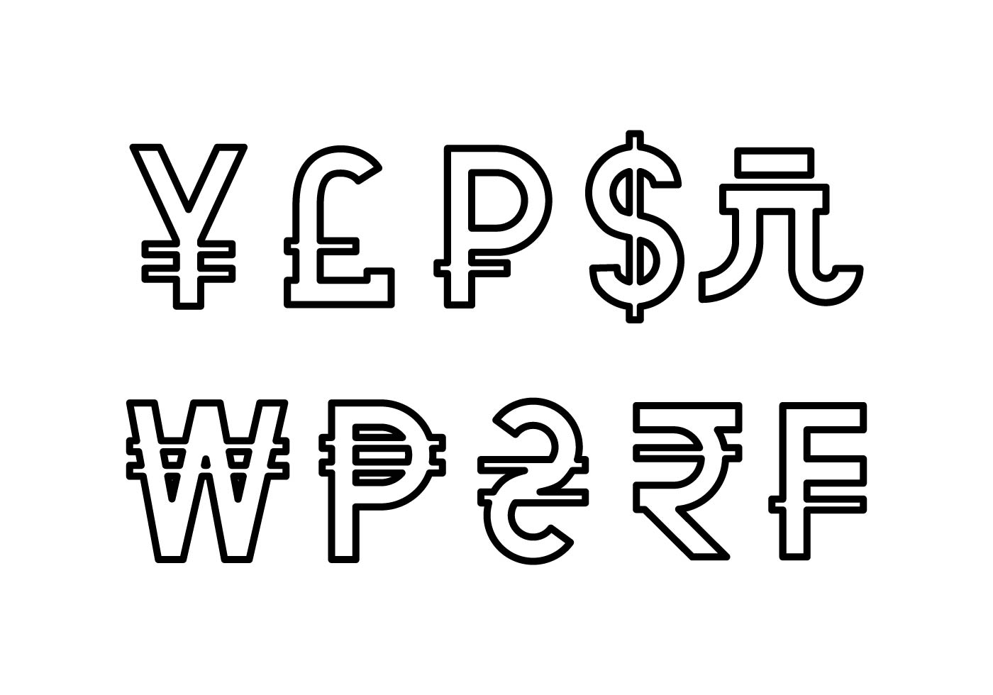 Free Currency Symbol Line Icon Vector Vectors Free Currency Symbol Line Icon Vector