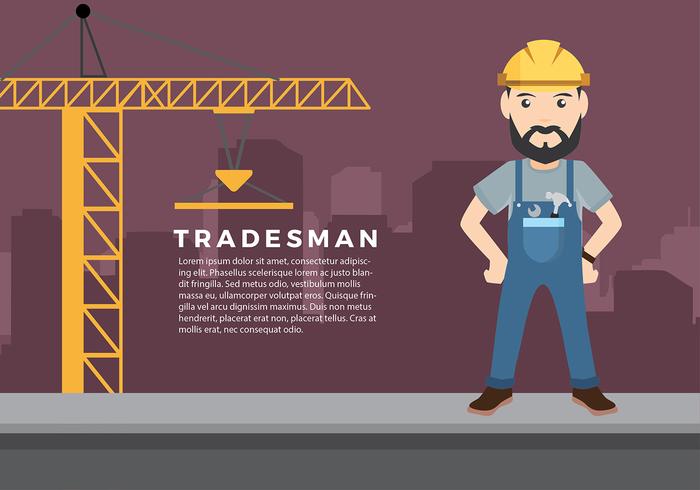 Tradesman Perfil Vector Libre