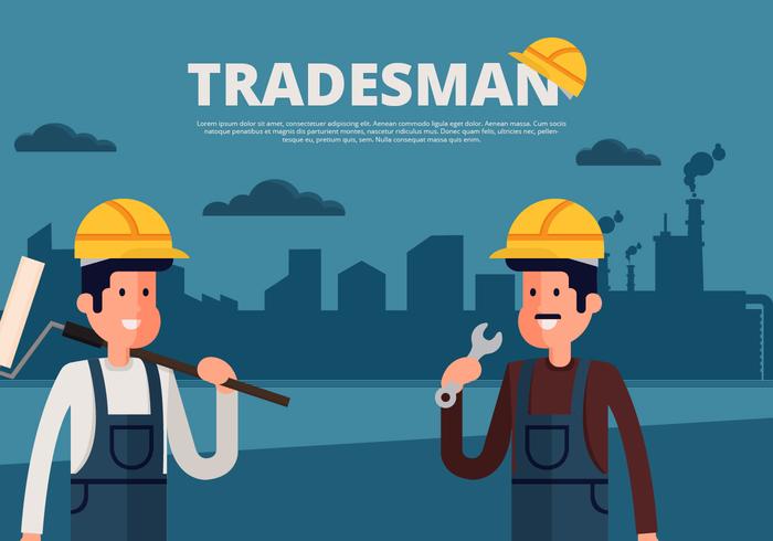 Tradesman Background Vector Illustration 