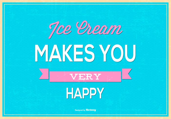 Ice Cream Typographic Illustration vector