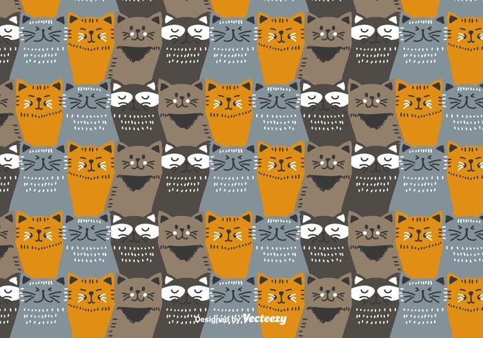 Colorful Cats Pattern vector