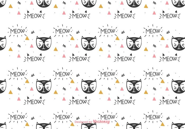 Black Cats Pattern vector