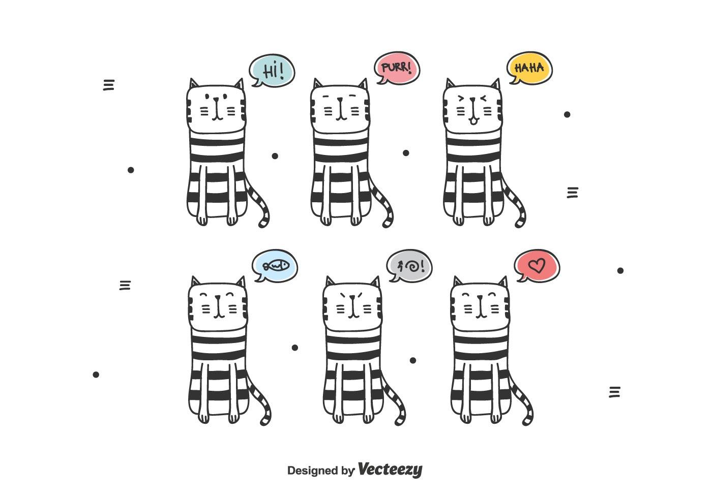 Cat Vector Set 155178 Vector Art at Vecteezy