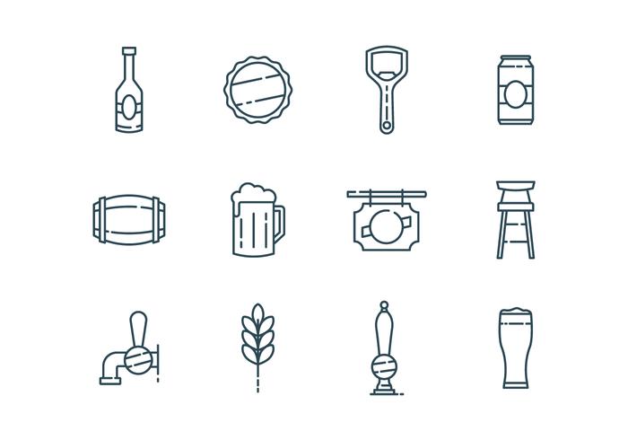 Beer  Bar Icons vector