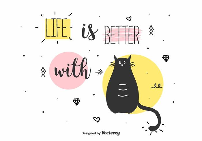 Vector de los amantes del gato