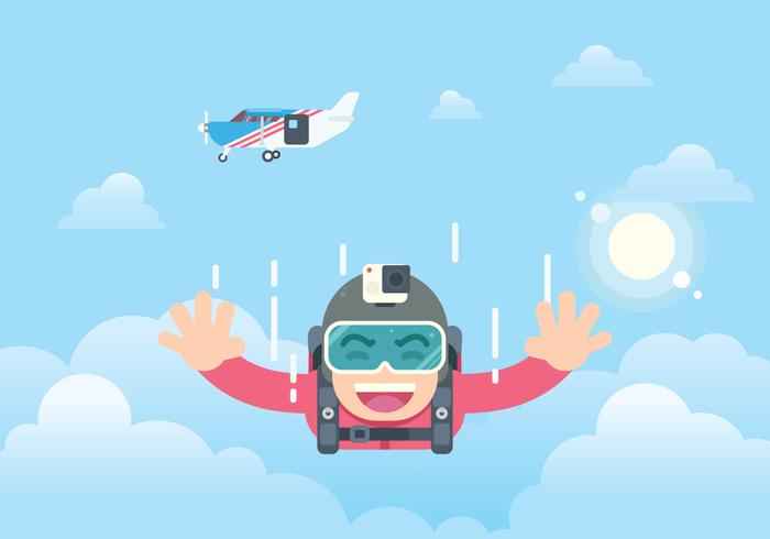 Free Skydiving Illustration vector