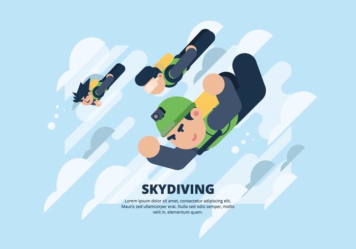 Skydiving Illustration vector