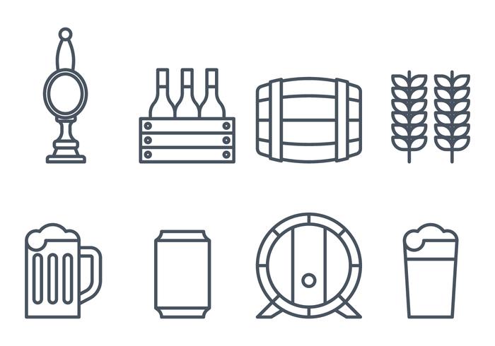 Iconos de la cerveza vector