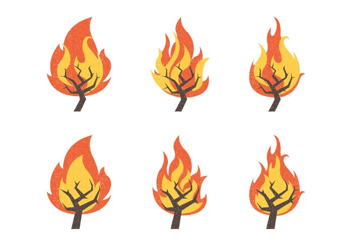 Burning Bush Vector Illustration Collection