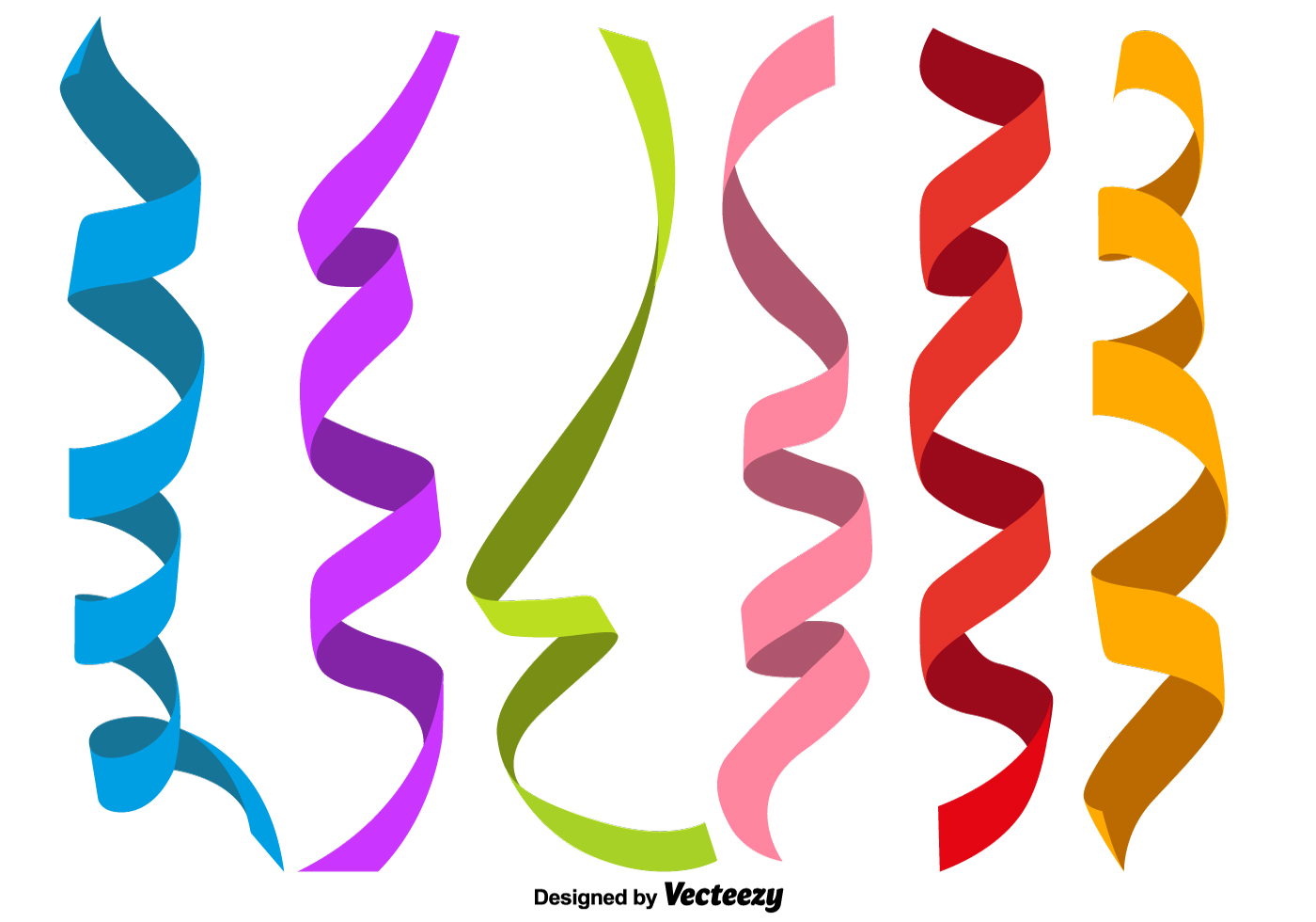 Vector Colorful Party Streamers Set 155503 Vector Art at Vecteezy