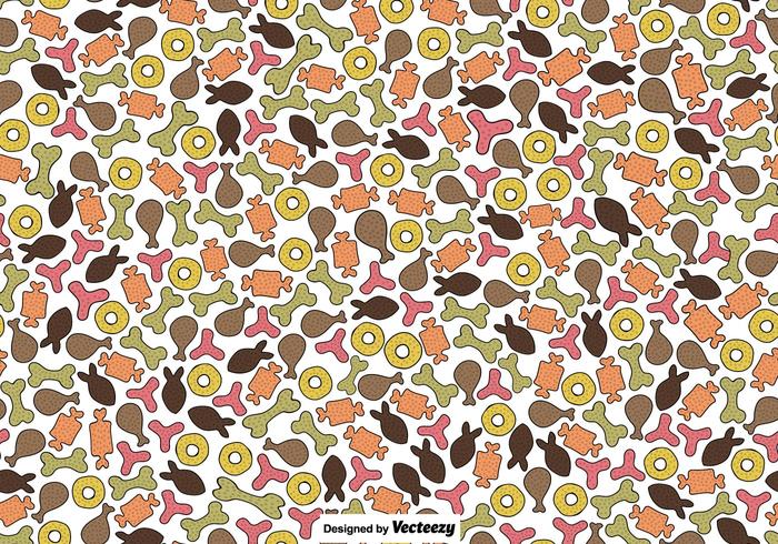 Vector Seamless Pattern Of Dog Biscuits