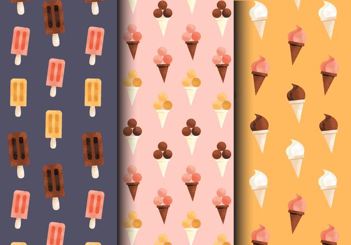 Free Grainy Ice Cream Patterns vector