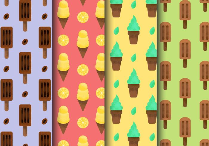 Free Grainy Ice Cream Patterns vector