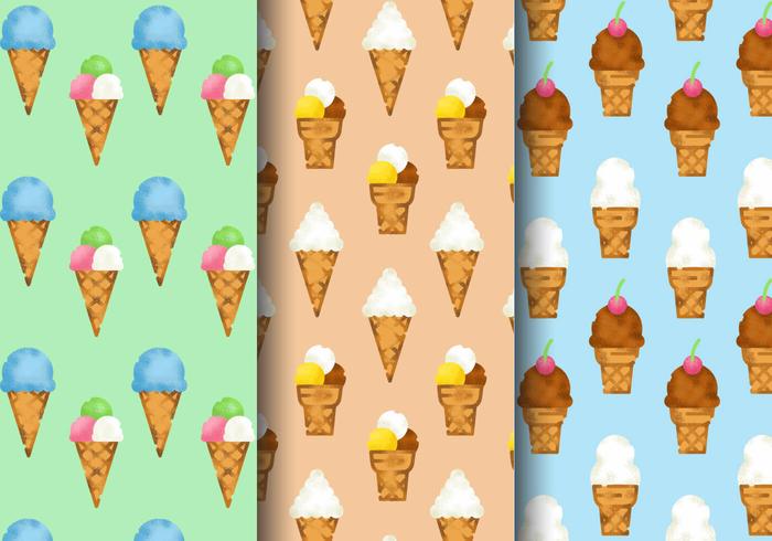 Free Grainy Ice Cream Patterns vector