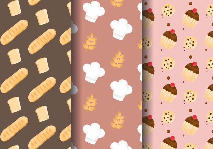 Free Cute Bakery Patterns vector