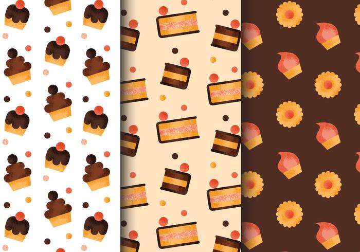 Free Cute Bakery Patterns vector