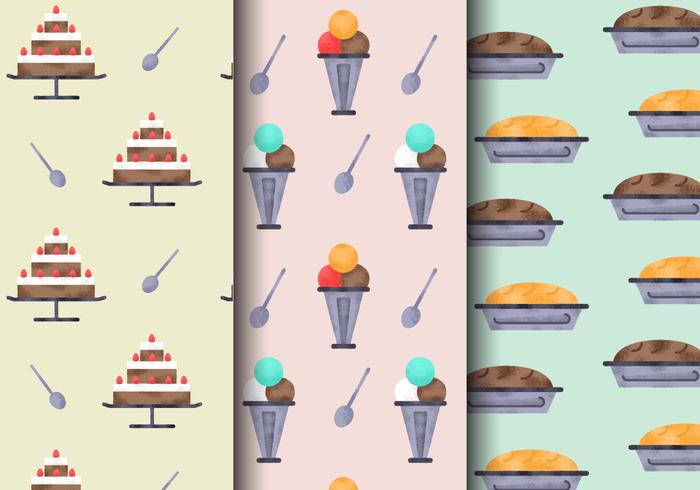 Free Cute Bakery Patterns vector