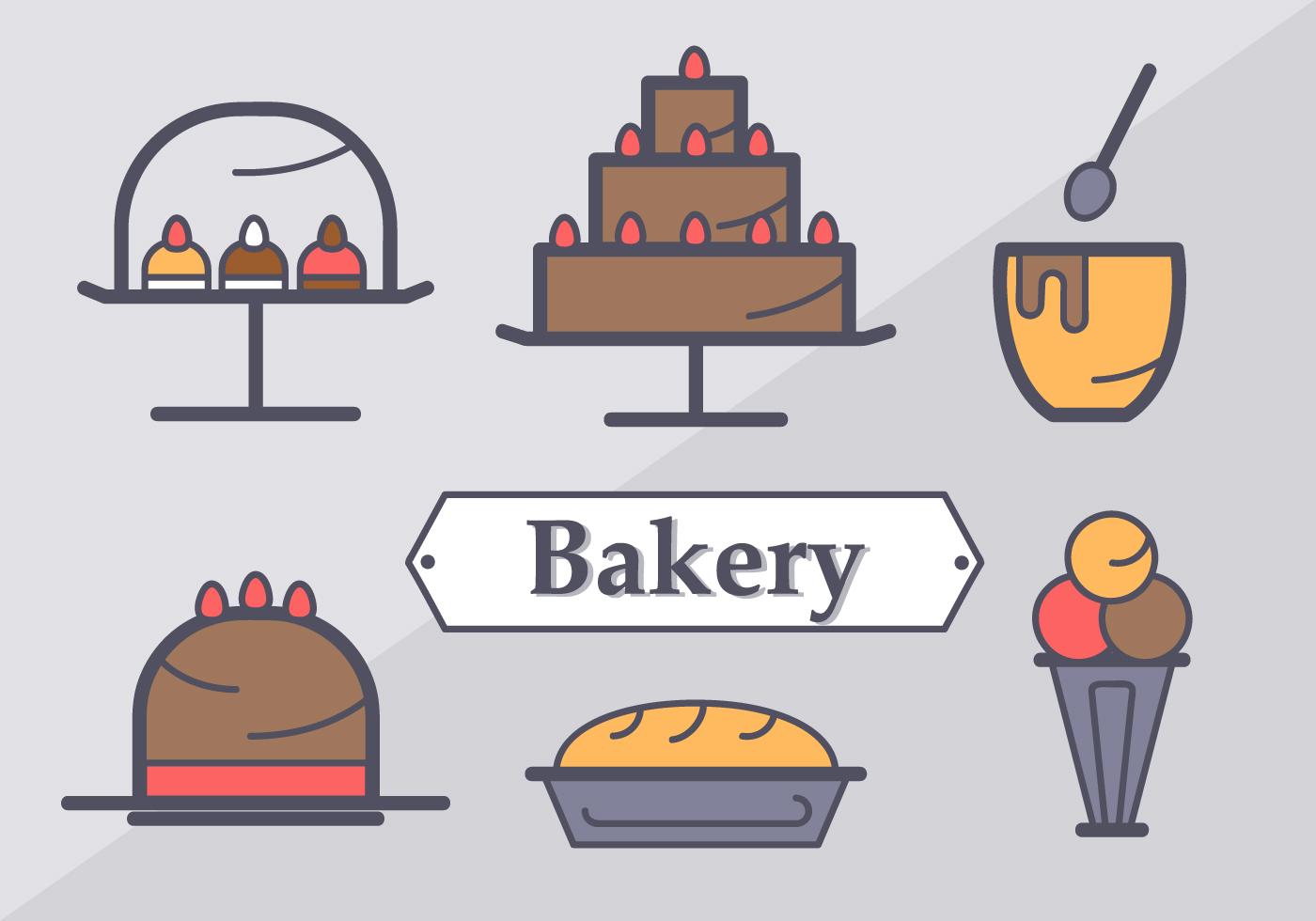 Free Cute Bakery Elements 155545 Vector Art at Vecteezy