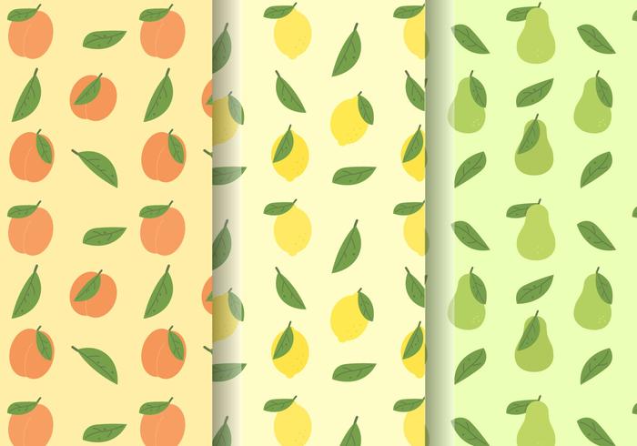 Free Cute Fruit Patterns vector