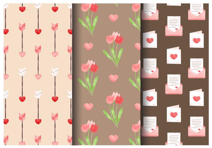 Free Cute Valentine's Day Patterns vector