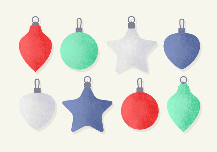 Free Christmas Baubles Decorations vector