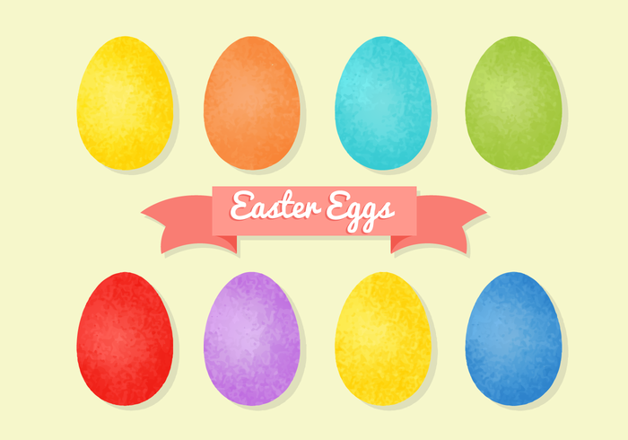 Free Grainy Easter Eggs vector