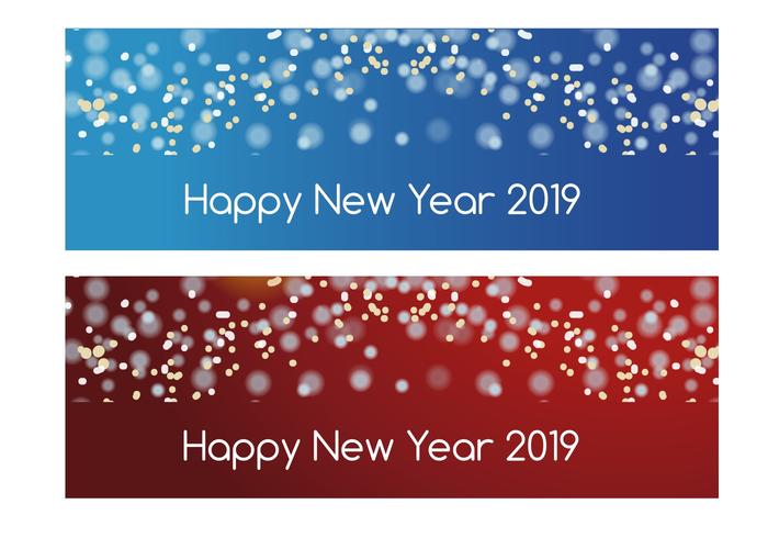 New Year 2019 Banners vector