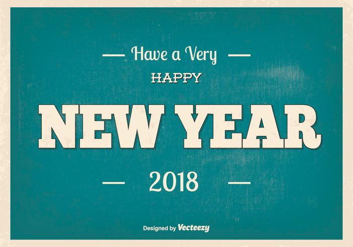 Retro New Year 2018 Illustration vector