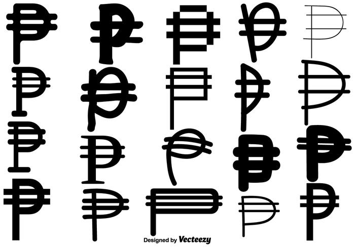 Vector Currency Peso Symbol Set