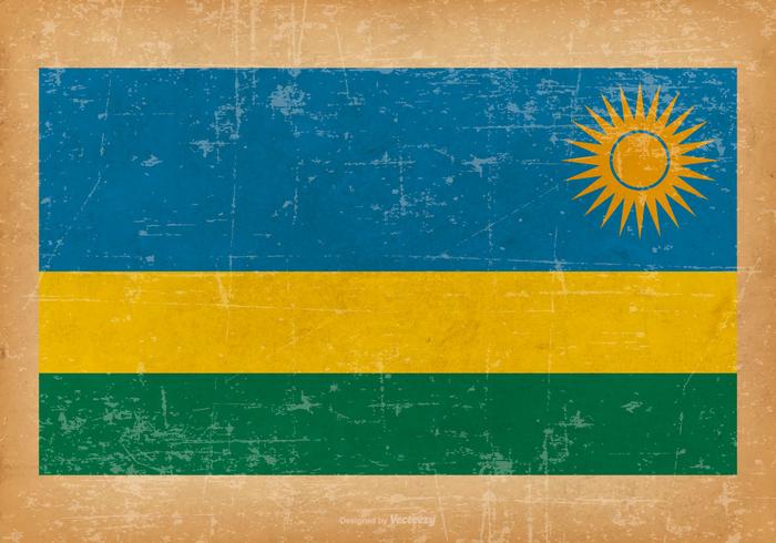 Grunge Flag of Rwanda vector