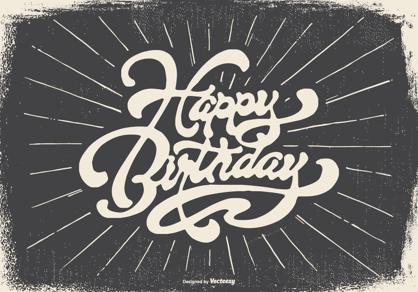 Vintage Typographic Happy Birthday Illustration 155661 Vector Art at