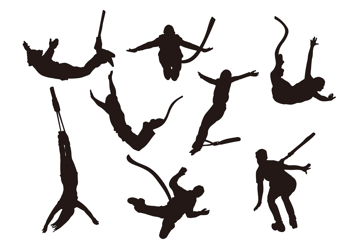 Bungee Jumping Silhouettes Vector 155686 Vector Art at Vecteezy