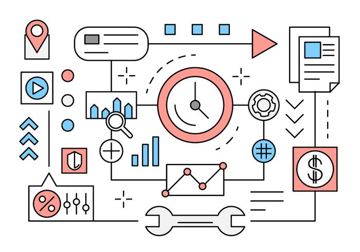 Linear Web Elements vector