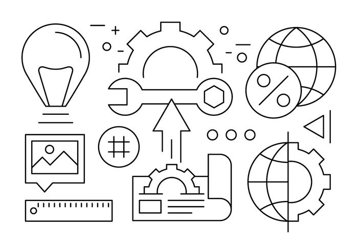 Minimal Business Icons vector