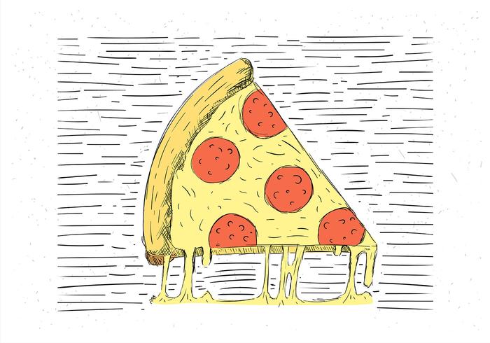 Free Hand Drawn Vector Pizza