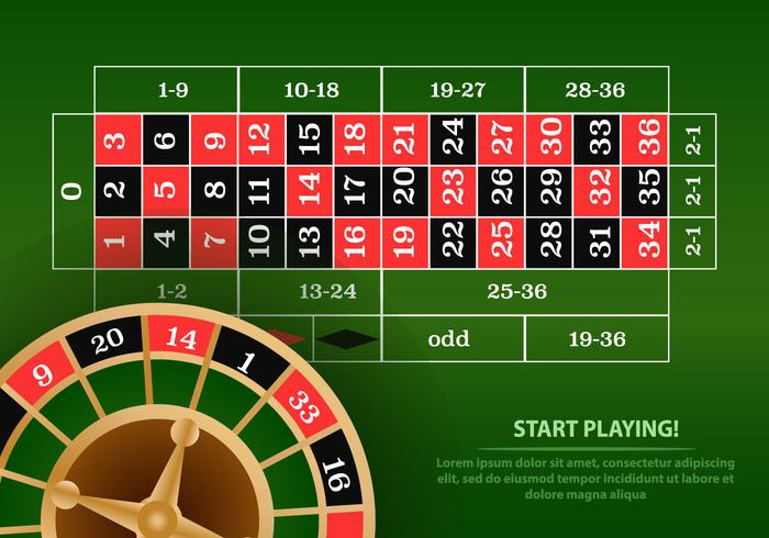 Ruleta casino tablete vector