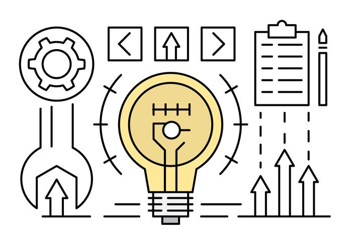 Linear Business Idea vector