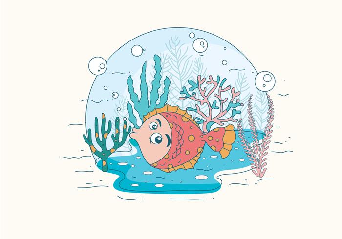 Cute Flounder Vector