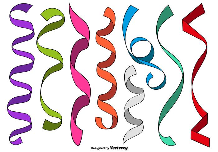 Vector Conjunto De Estilo Plano Curly Serpentina