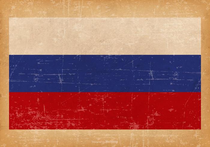 Grunge Bandera de Rusia vector