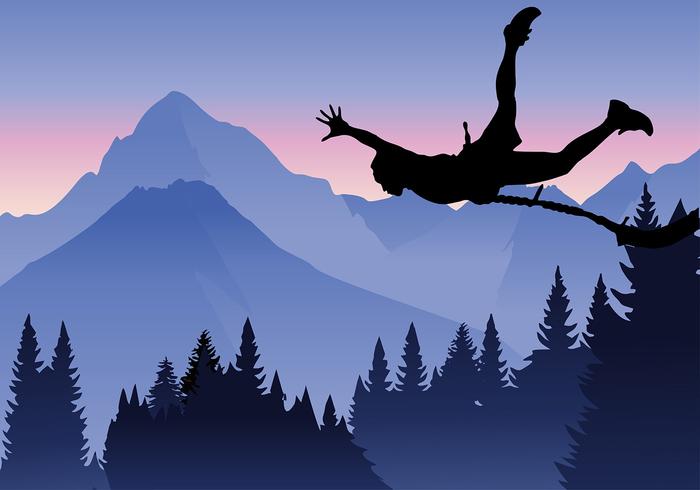 Bungee Morning Silhouette Free Vector