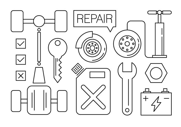 Iconos libres del servicio del coche vector